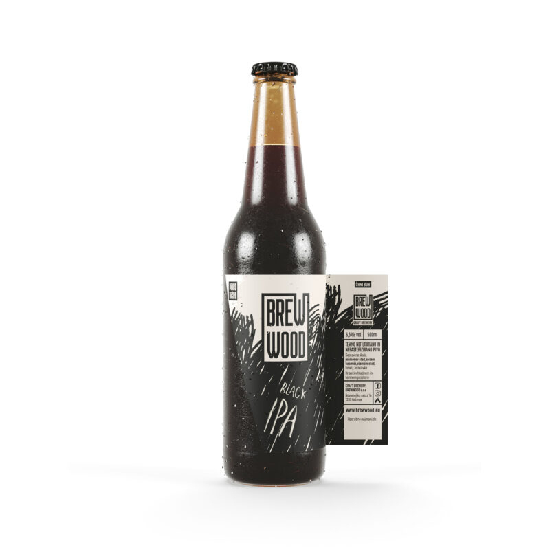 BREWWOOD Pinus Nigra Black IPA steklenica | BREWWOOD kraft pivovarna